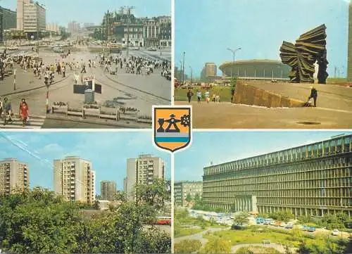 Postcard Poland Katowice multi view