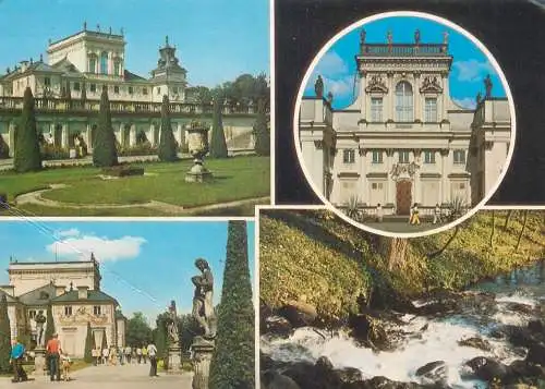 Postcard Poland Warszaw multi view Palac w Wilanowie