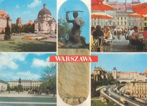 Postcard Poland Warszaw multi view Radziwillow palace