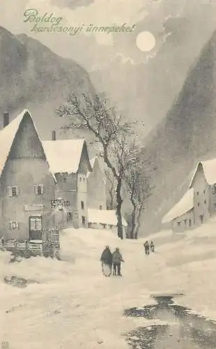 Christmas greetings Postcard winter day
