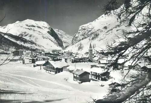 Postcard France Val d'Isere paysage d'hiver
