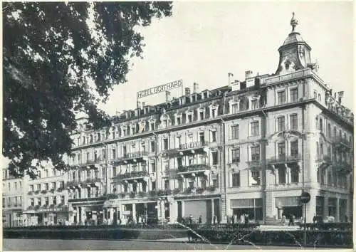 Postcard Switzerland Bern hotel St Gotthard