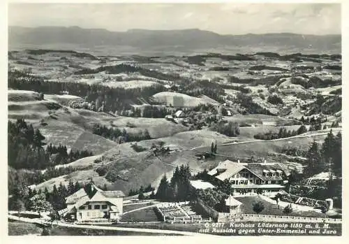 Postcard Switzerland Kurhaus Ludernalp Aussicht Unter-Emmental und Jura panoramic view