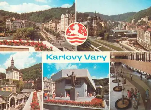 Postcard Czech Republic Karlovy Vary multi view