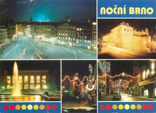 Postcard Czech Republic Brno castle multi view
