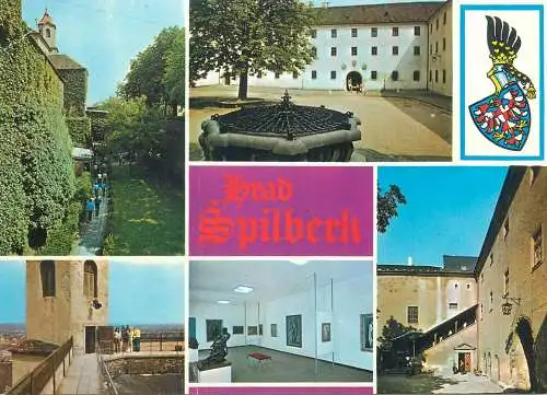 Postcard Czech Republic Brno castle multi view