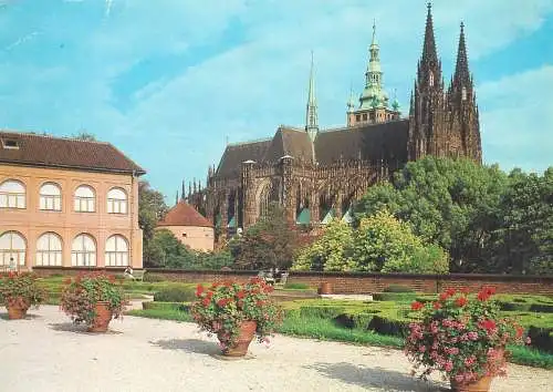 Postcard Czech Republic Prague castle