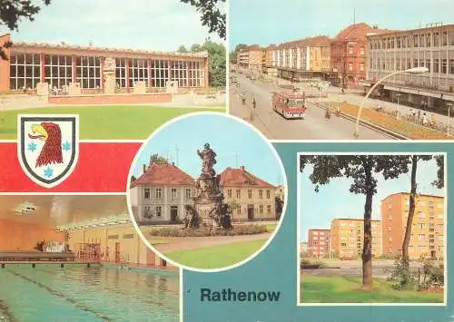 Postcard Germany Rathenow multi view
