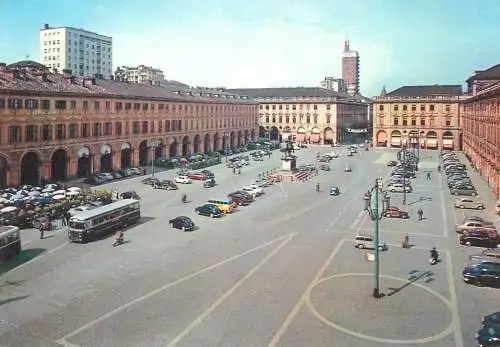 Postcard Italy Torino St. Charles square
