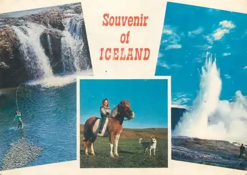 Postcard Iceland multi view 1965