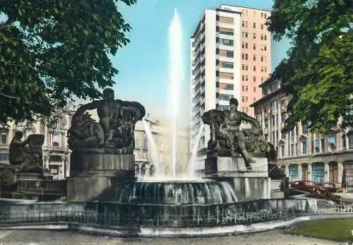 Postcard Italy Torino the Angelica fountain