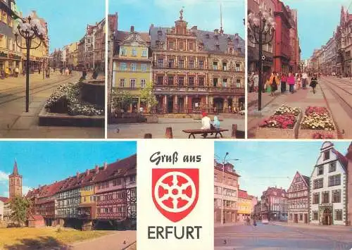 Postcard Germany Erfurt multi view
