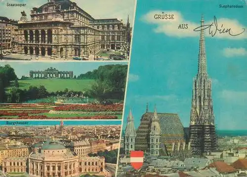 Postcard Austria Wien multi view