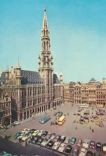 Postcard Belgium Bruxelles a corner of the Grand Square