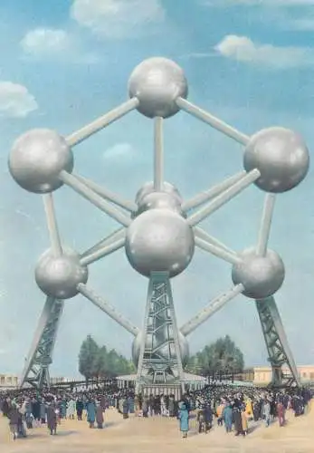 Postcard Belgium Bruxelles Atomium 1958 universal exposition
