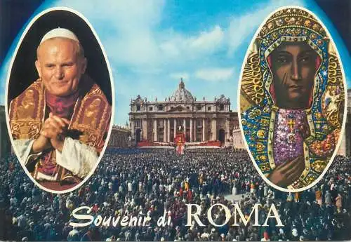 Postcard Italy Saluti da Roma Vaticano San Pietro Pope