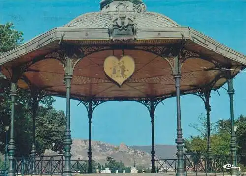 Postcard France Valence Drome kiosque de Peynet 1985