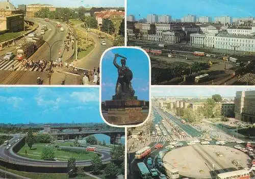 Postcard Poland Warszawa multi view