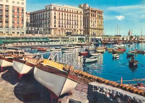 Postcard Italy Naples S. Lucia and Grands Hotels 1965