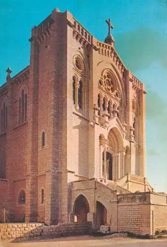 Postcard Israel Nazareth basilique de Jesus Adolescent Salizian school