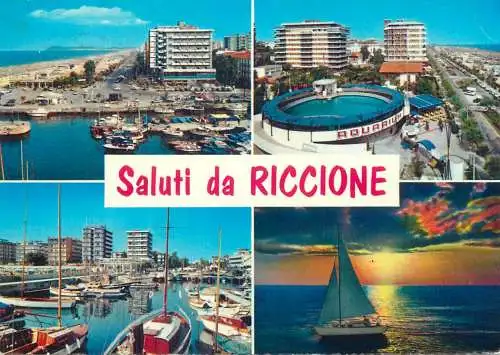Postcard Italy Riccione multi view 1969