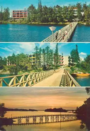 Postcard Finland Savonlinnan Kylpyla Hotel Casino 1979