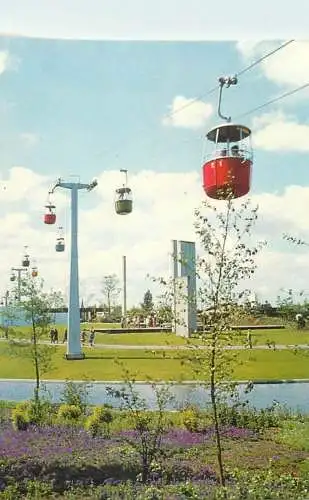 Postcard Germany Hamburg Gartenbau Ausstellung 1963 telecabine