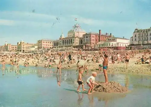 Postcard Netherlands Scheveningen Strandleven Kurhaus 1959