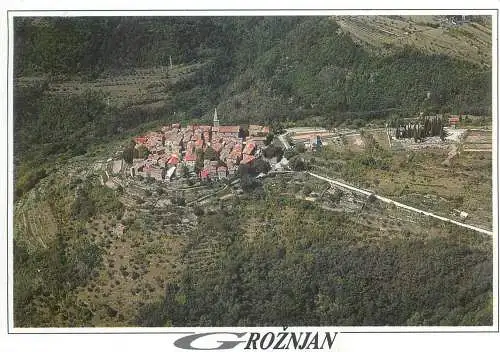 Postcard Croatia Grožnjan, Istria