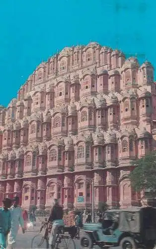 Postcard Asia India Jaipur Hawa temple 1974