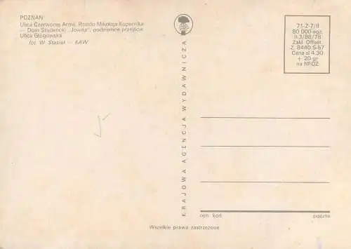 Postcard Poland Poznań multi view