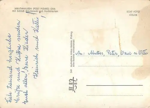Postcard Austria Mathhausen post piding