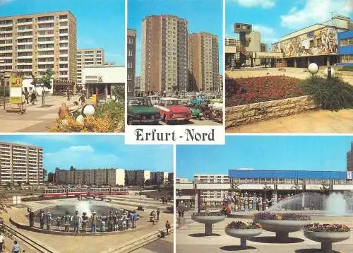 Postcard Germany Erfurt multi view 1982