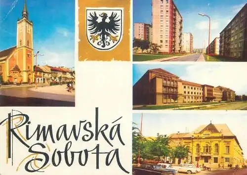 Postcard Slovakia Rimavská Sobota multi view