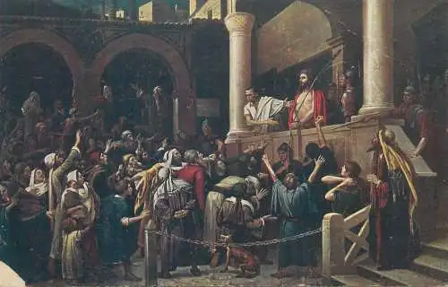 Religious fine art vintage postcard Ecce Hommo Munkacsy painting