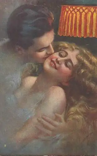 Postcard couples love romance smile joy