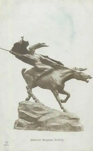 Postcard Sculptures Walkure Stephan Sinding