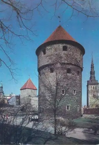 Postcard Estonia Tallinn citadel tower 1992