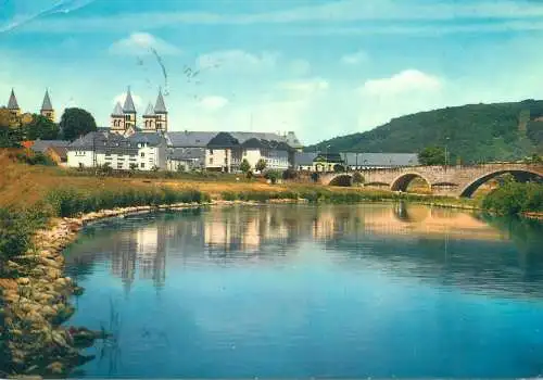 Postcard Luxembourg Echternach vallee de la Sure eglise 1973