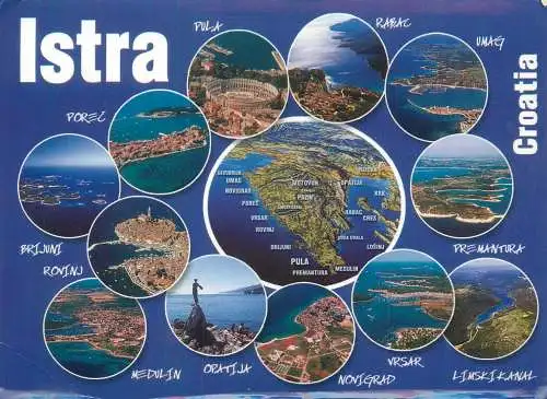 Postcard Croatia Istra multi view
