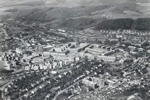 Postcard Hungary Salgótarján aerial view 1964