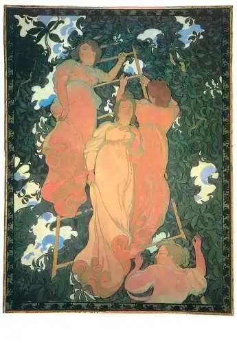 Fine Arts Postcard Die Leiter im Laubwerk Maurice Denis painting
