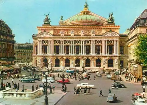 Postcard France Paris place de l'Opera 1973