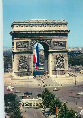 Postcard France Paris Arc de triomphe