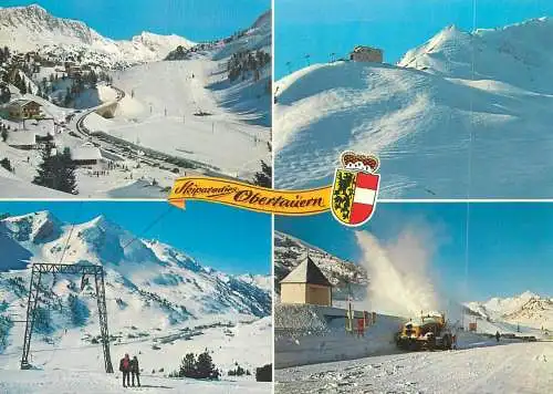 Postcard Austria Obertauern ski slopes teleferique snow