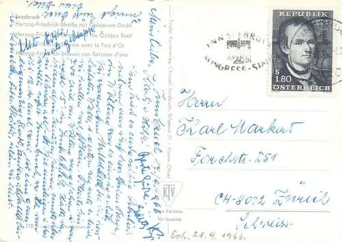 Postcard Austria Tirol Innsbruck