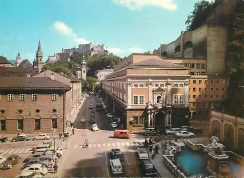 Postcard Austria Salzburg Festival house and horse trough