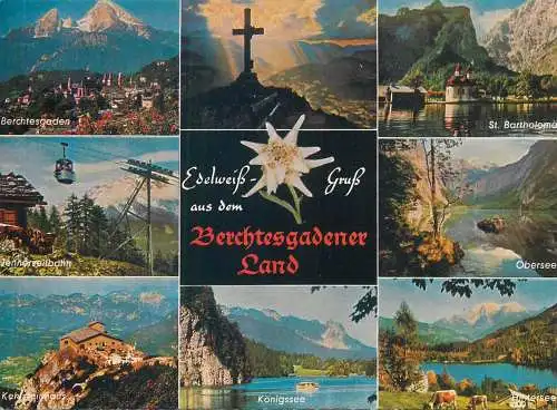 Postcard Germania Berchtesgaden land multi view 1985
