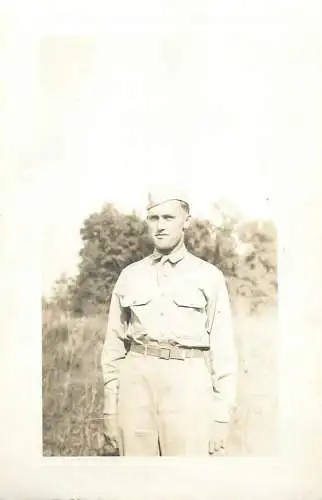 Post card social history soldier officer in uniform real photo 1942