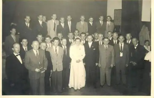 Postcard social history wedding types and scenes group picture real photo